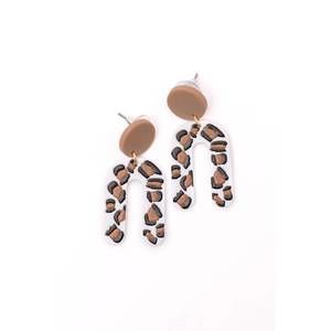NEW 123 AMORE open arches earrings in brown
